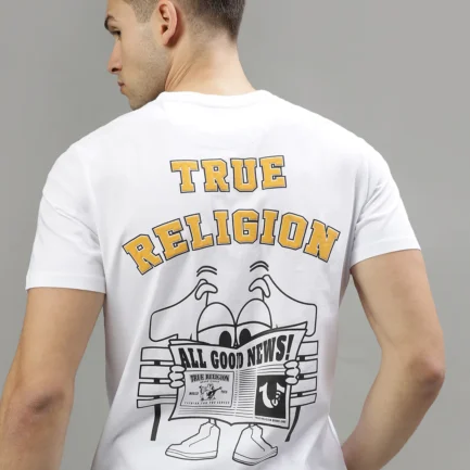 TRUE RELIGION WHITE FASHION REGULAR FIT T SHIRT