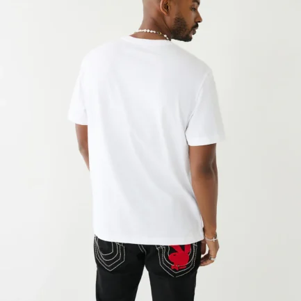 TRUE RELIGION WHITE LOGO RELAXED FIT TEE